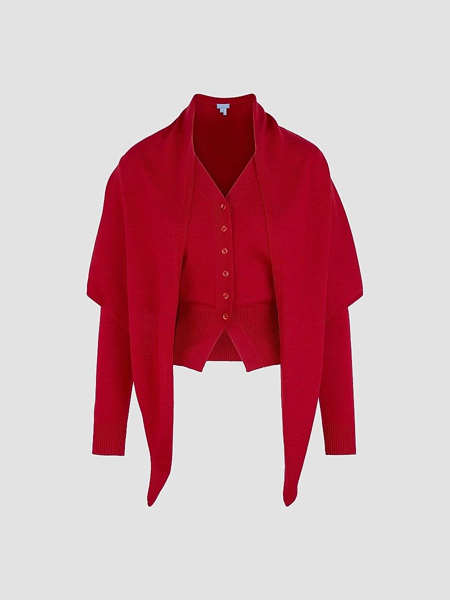 Hill House Home Women's The Amal Cardigan - Red - Size XL