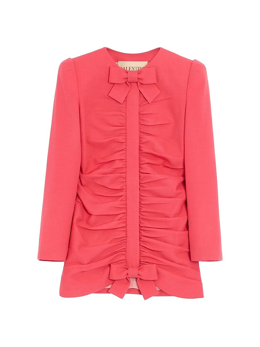 Women's Crispy Light Wool Jacket - Coral - Size 0