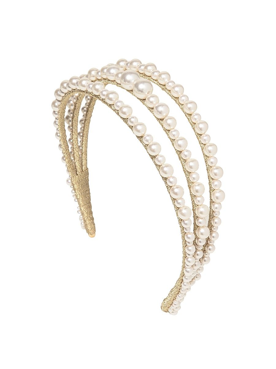 Women's Fiorella Faux Pearl Headband - Pearl