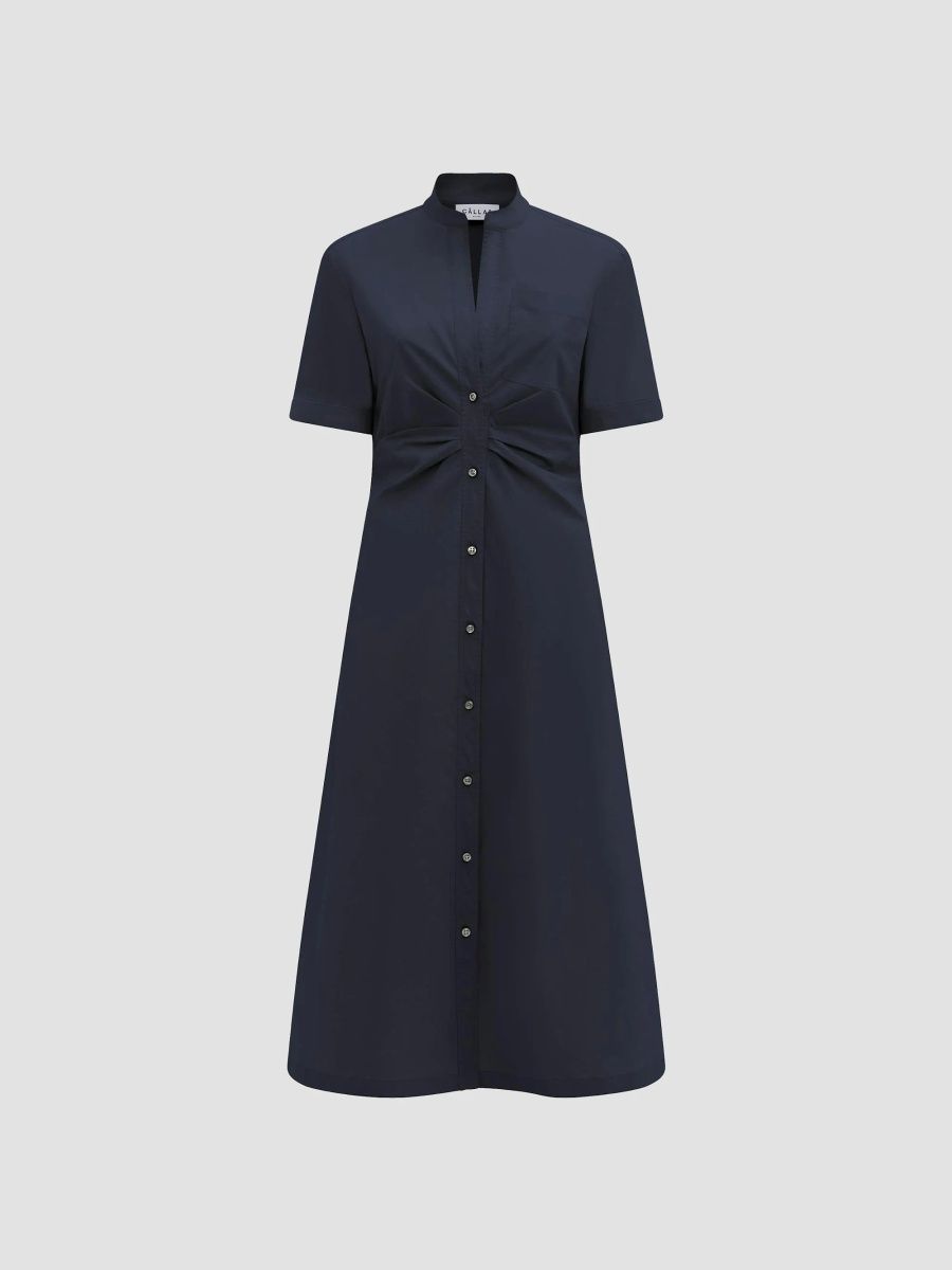 Callas Milano Women's Noor Long Shirt Dress - Navy - Size 14