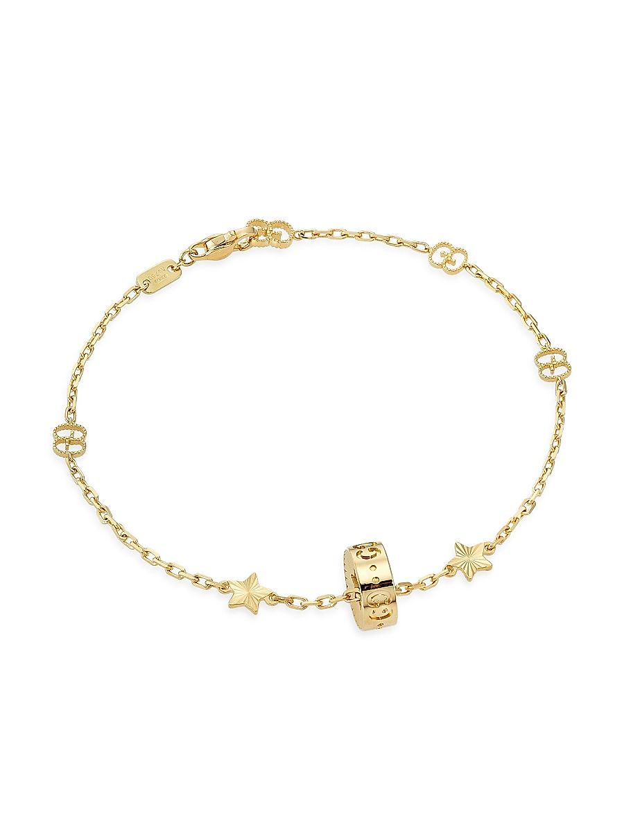 Women's Icon 18K Yellow Gold GG Charm Bracelet - Yellow Gold