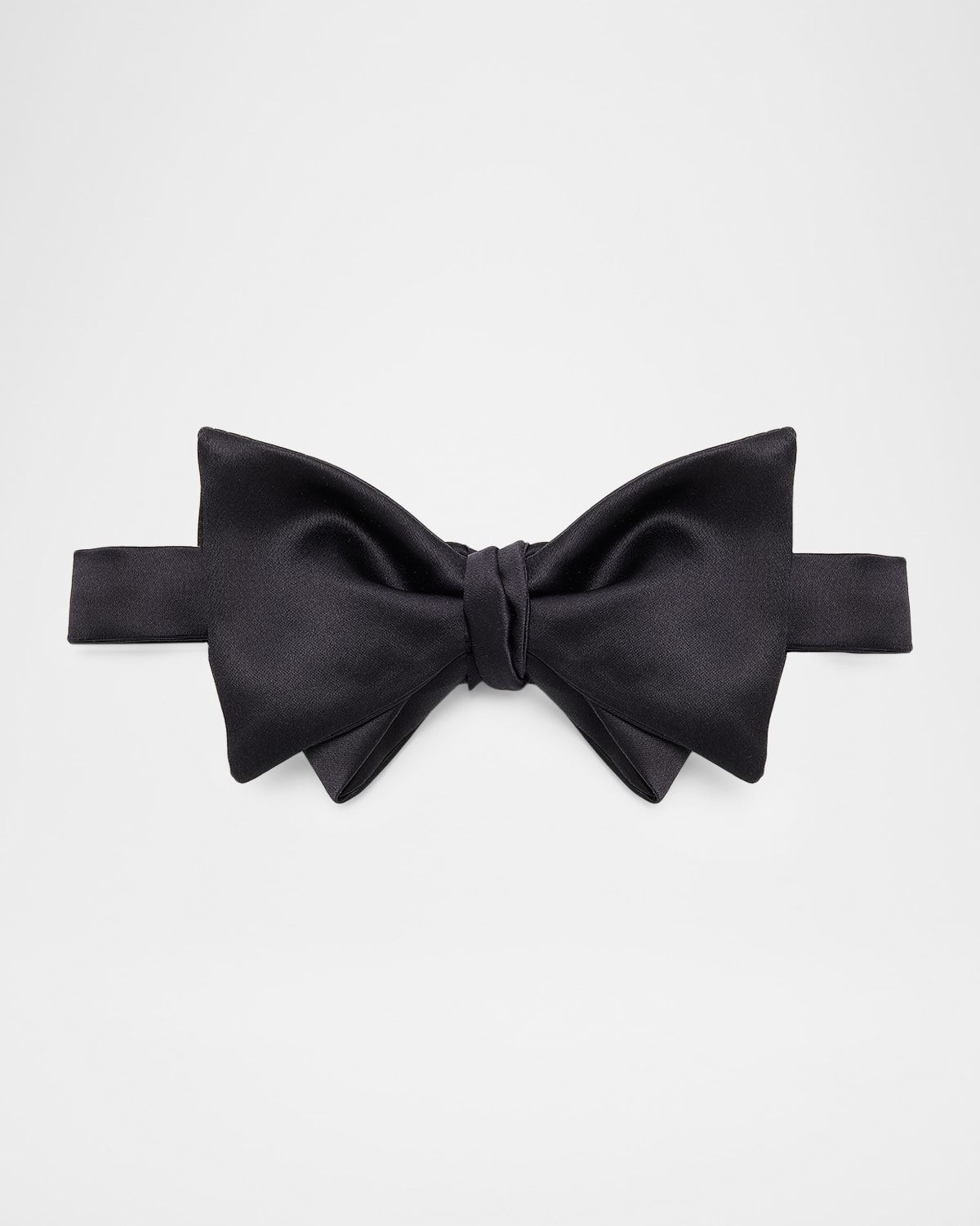 Basic Solid Silk and Cotton Bow Tie