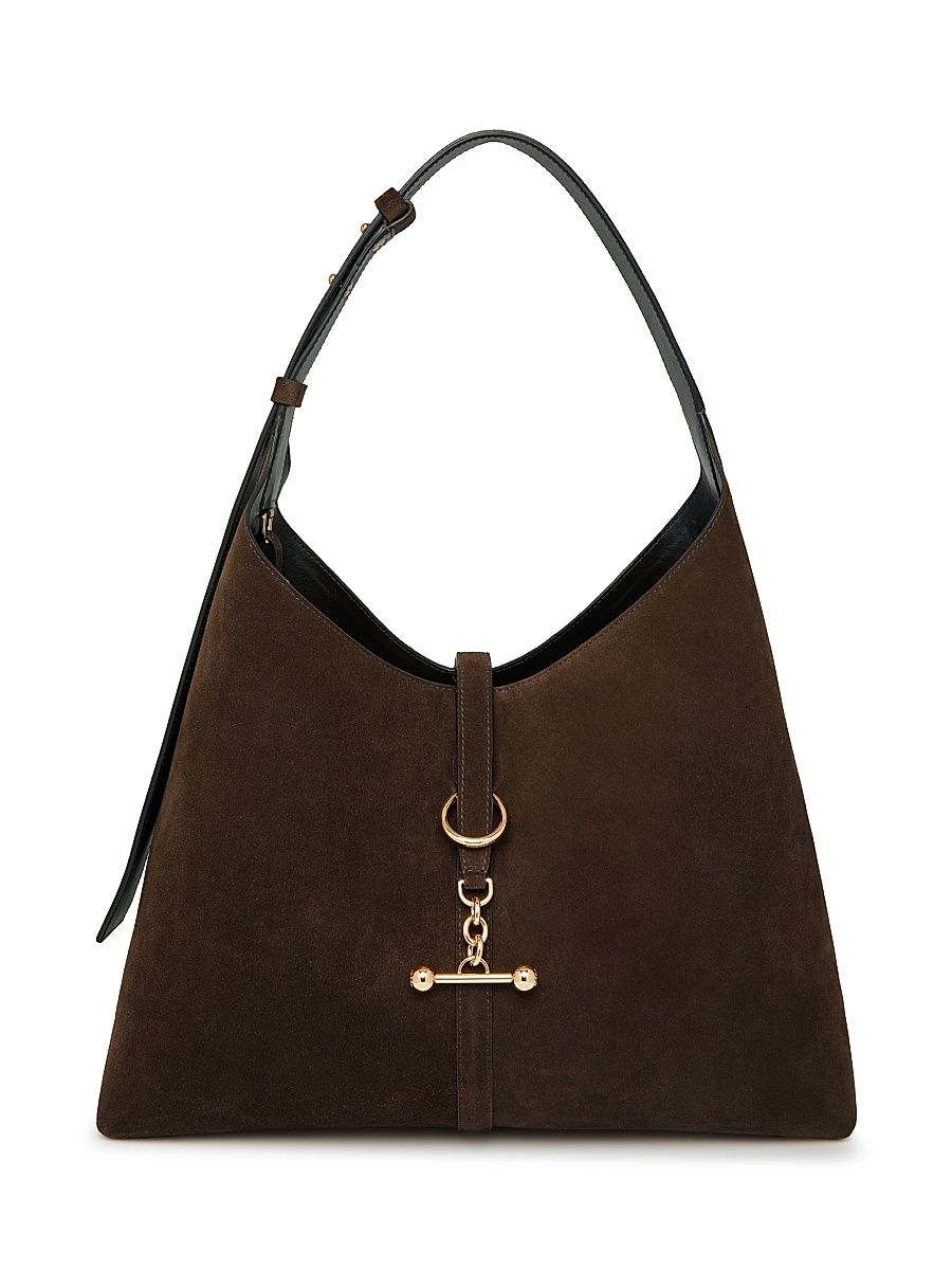 Women's Kite Suede Hobo Bag - Dark Chocolate