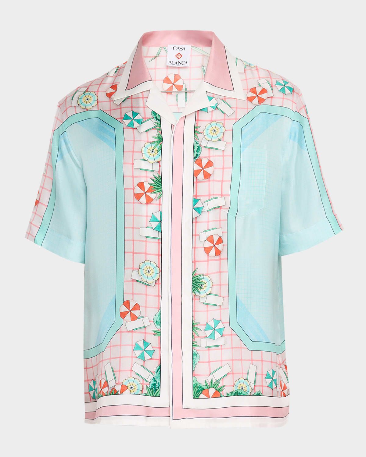 Men & apos;s Copacabana Silk Short-Sleeve Shirt