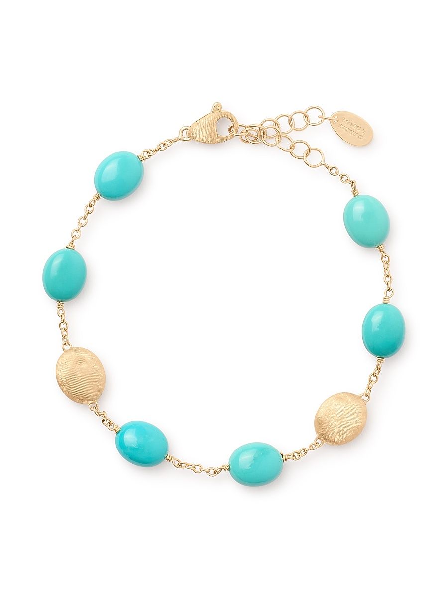 Women's Siviglia 18K Yellow Gold & Turquoise Bracelet - Turquoise