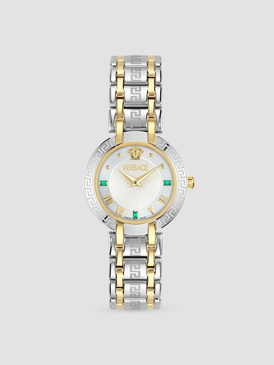 Versace Women's Antlia Two-Tone Stainless Steel & Emerald Bracelet Watch/34MM - Two Tone