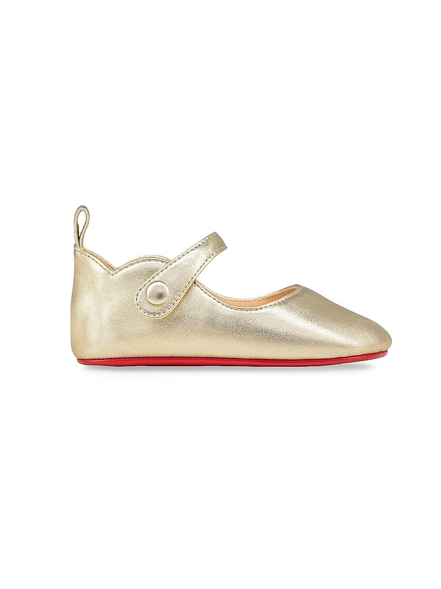 Christian Louboutin Girl's Baby's Baby Love Chick Ballerinas - Gold - Size 3.5 (Baby)