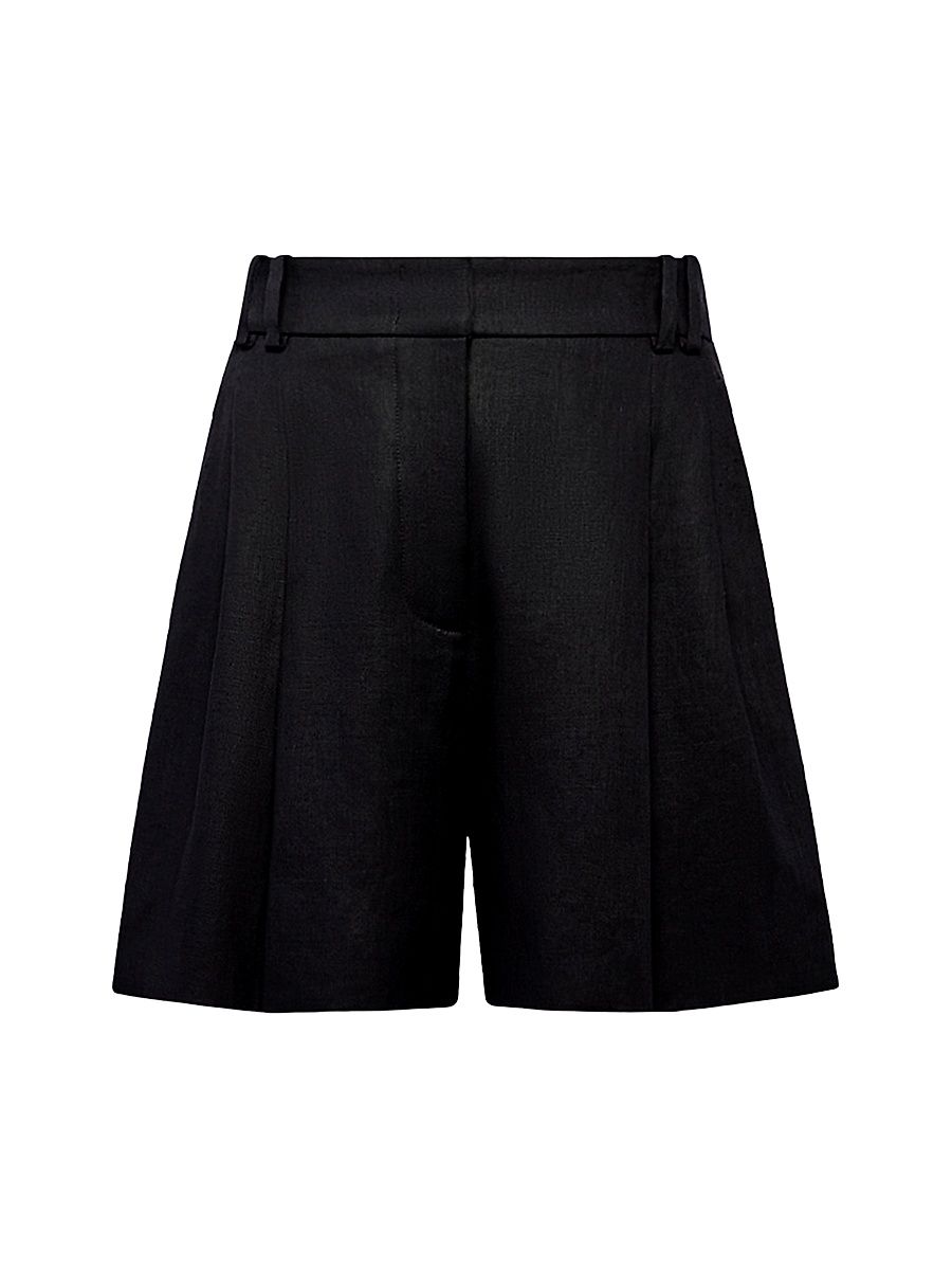 Women's Pleated Shorts - Black - Size 18