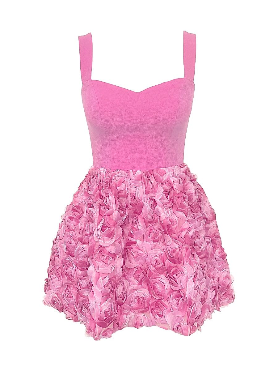 Women's Melanie Floral Sleeveless Minidress - Bright Fuchsia Multi - Size XL