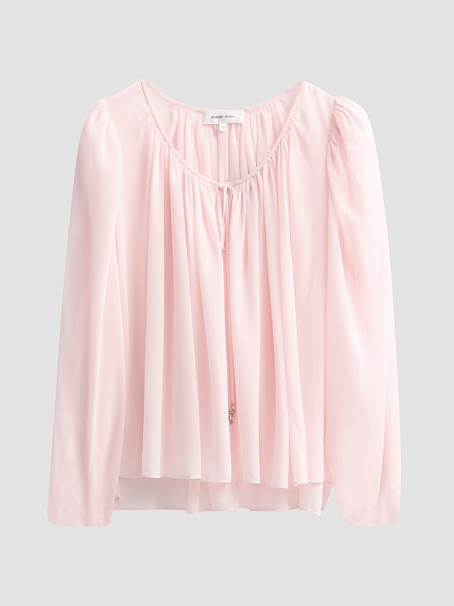 Women's Ivette Tie-Front Top - Ballet Pink - Size XS