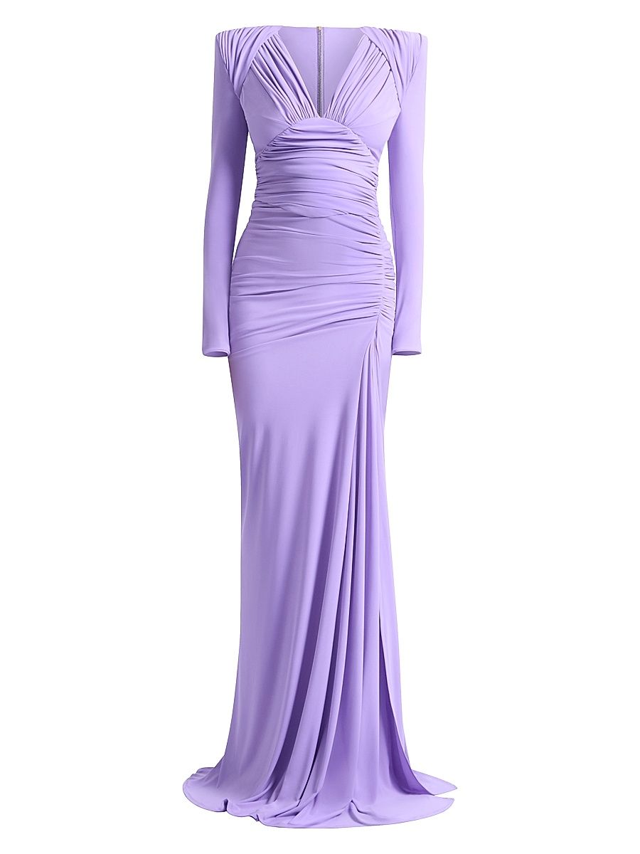 Women's We're Not Us Ruched Gown - Lilac - Size 4