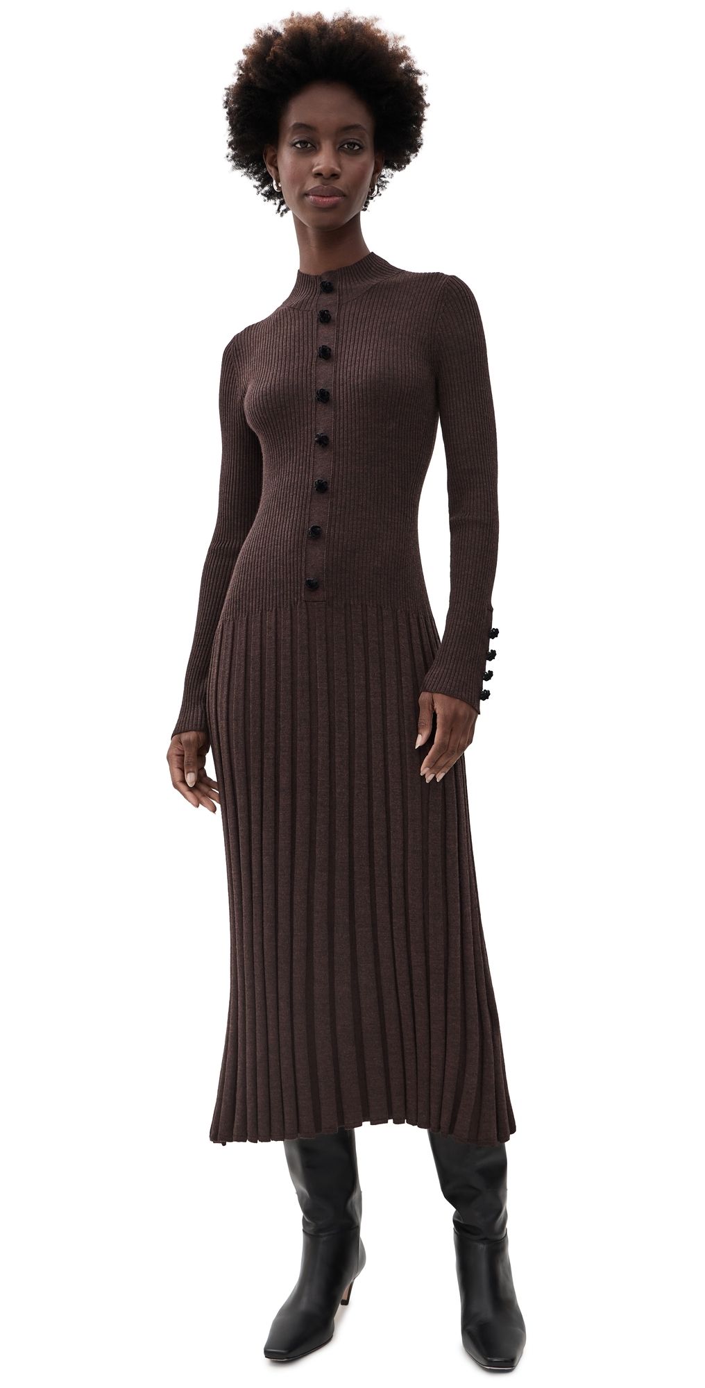 Cara Cara Easton Knit Dress Brown S