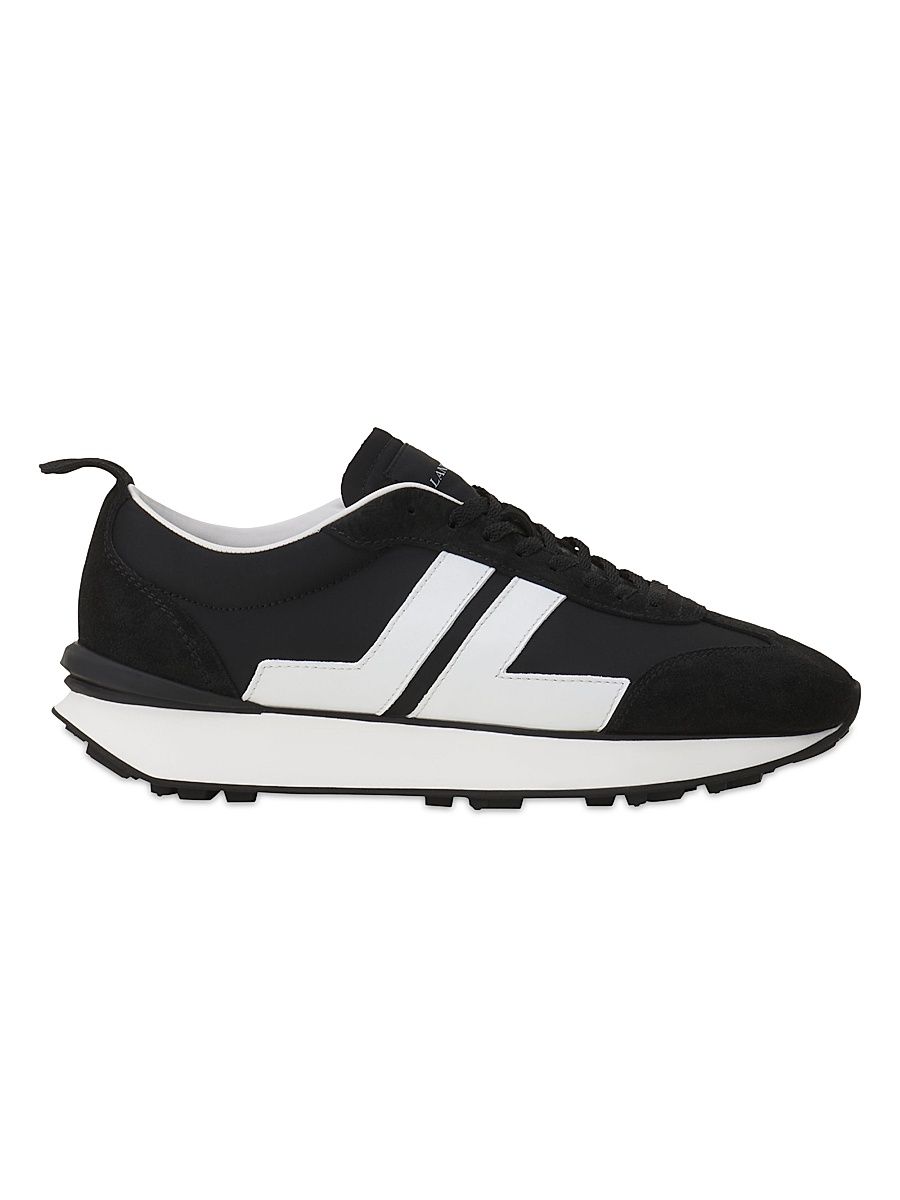 Men's Bumpr Nylon Sneakers - Black White - Size 8