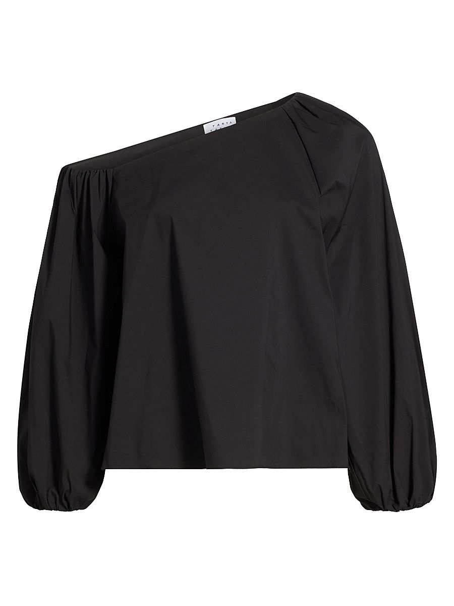 Women's Tabitha One-Shoulder Top - Black - Size 10