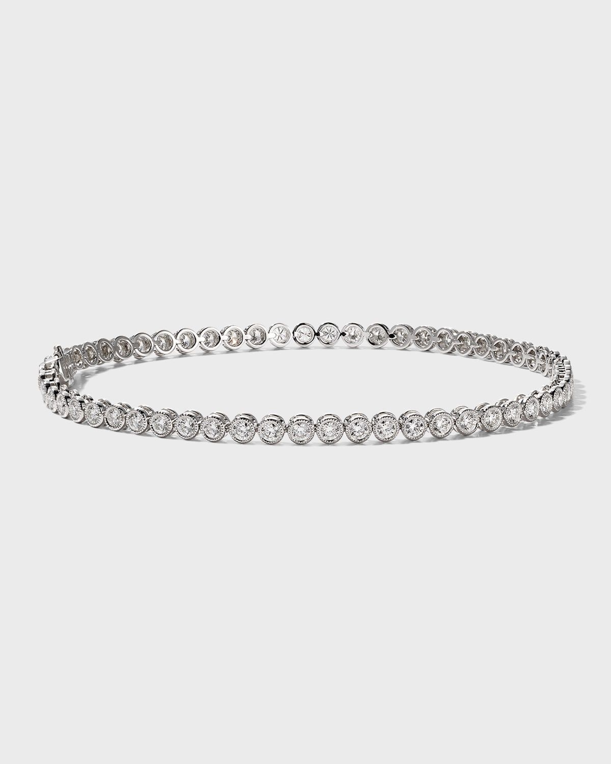 Diamond Line Bracelet in 18K White Gold, 2.17tcw