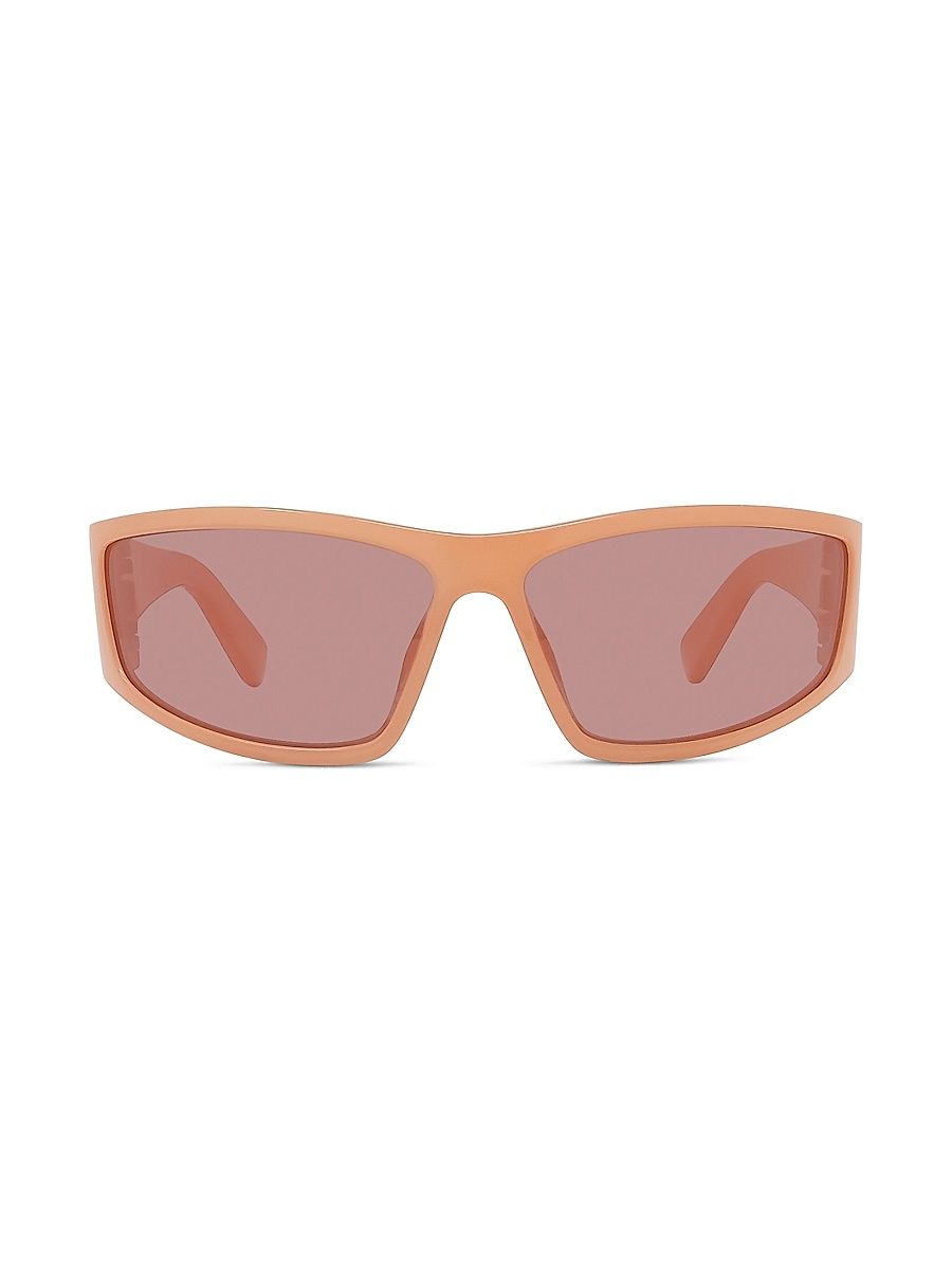 Women's Fashion Show 70MM Wrap Sunglasses - Salmon