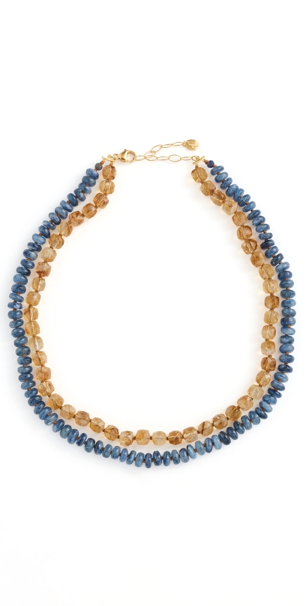 Chan Luu Citrine and Kyanite Double Strand Necklace Multi One Size