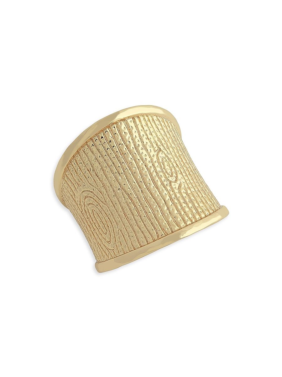 Women's Enchanted Forest Bark 18K Gold-Plated Ring - Gold - Size 6