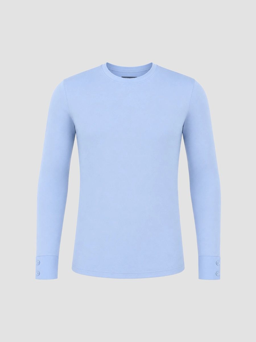 Maceoo Men's Athleisure Long Sleeve T-Shirt - Blue - Size XXXL