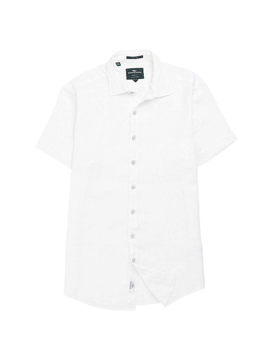 Men's Palm Heights Linen Short-Sleeve Shirt - Limon - Size XXL