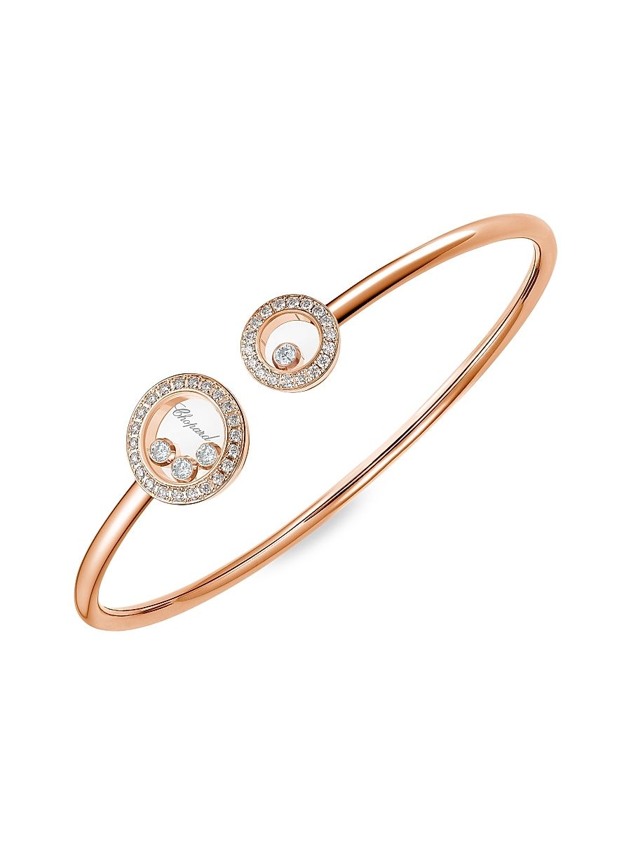 Women's Happy Diamonds 18K Rose Gold & 1.45 TCW Diamond Bracelet - Rose Gold - Size Small