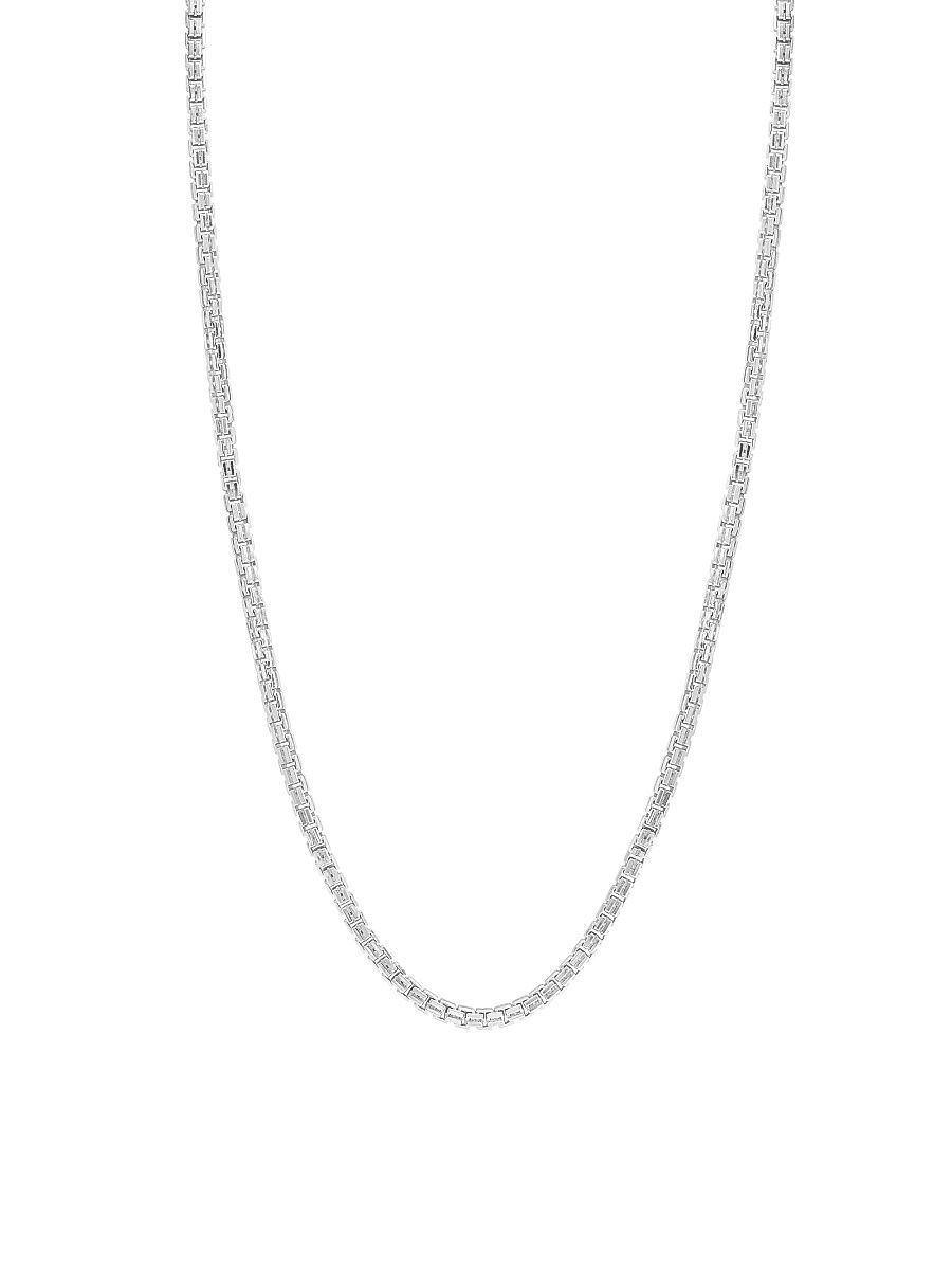 Men's 925 Sterling Silver Chain Necklace - Silver