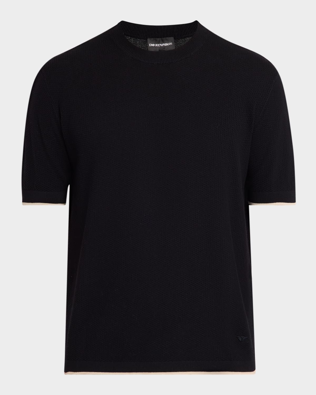 Men & apos;s Tipped-Sleeve Cotton T-Shirt
