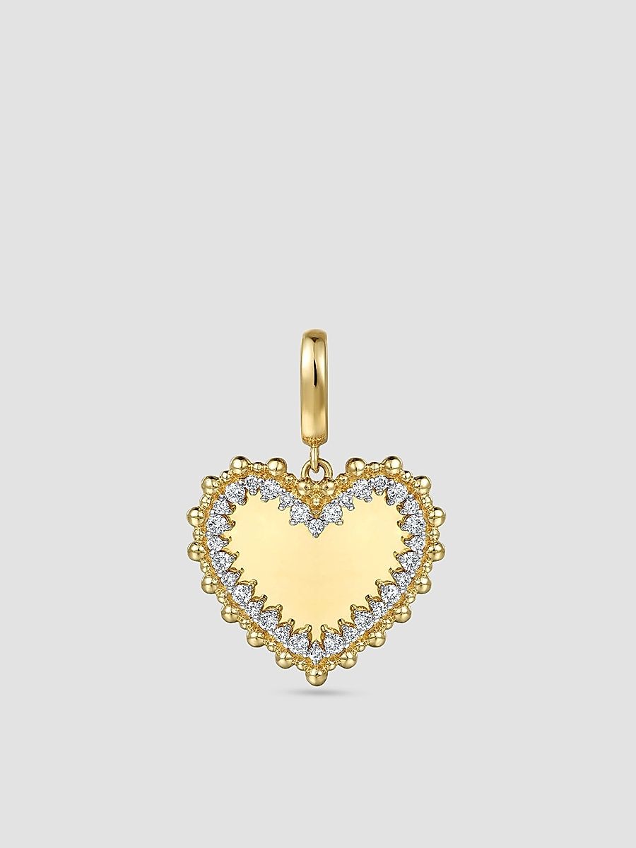 Gabriel & Co Women's Bujukan Heart Medallion 14K Yellow Gold & 0.35 TCW Diamond Pendant - Yellow Gold
