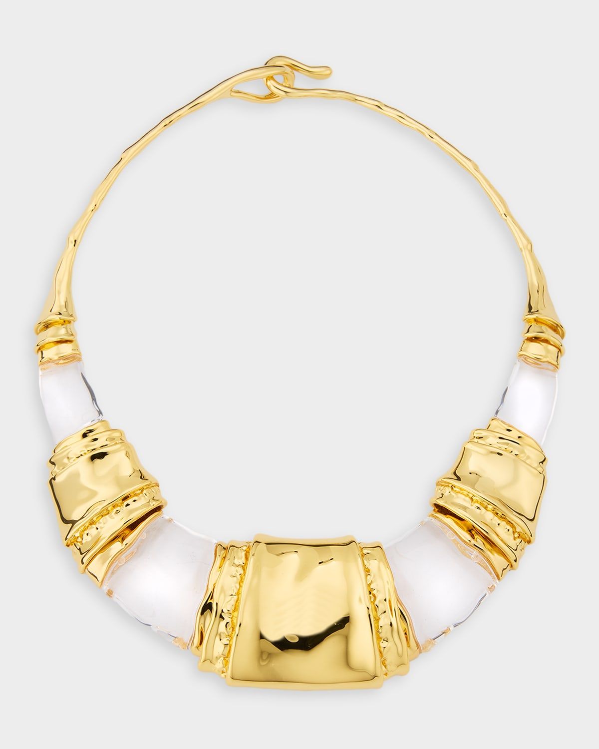 Lucite Brutalist Segmented Collar Necklace
