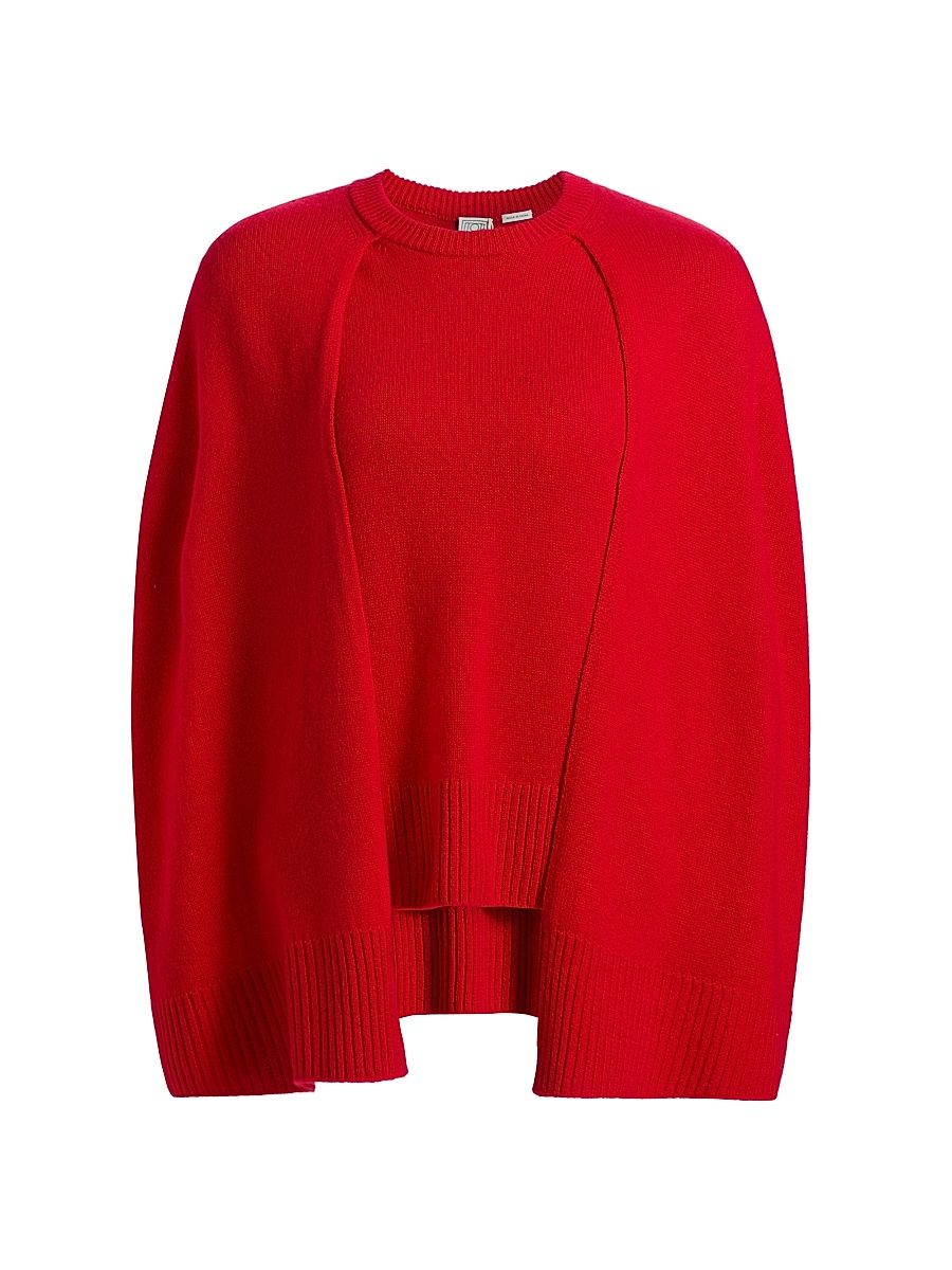 Women's Cape Cashmere Sweater - Poppy - Size XL
