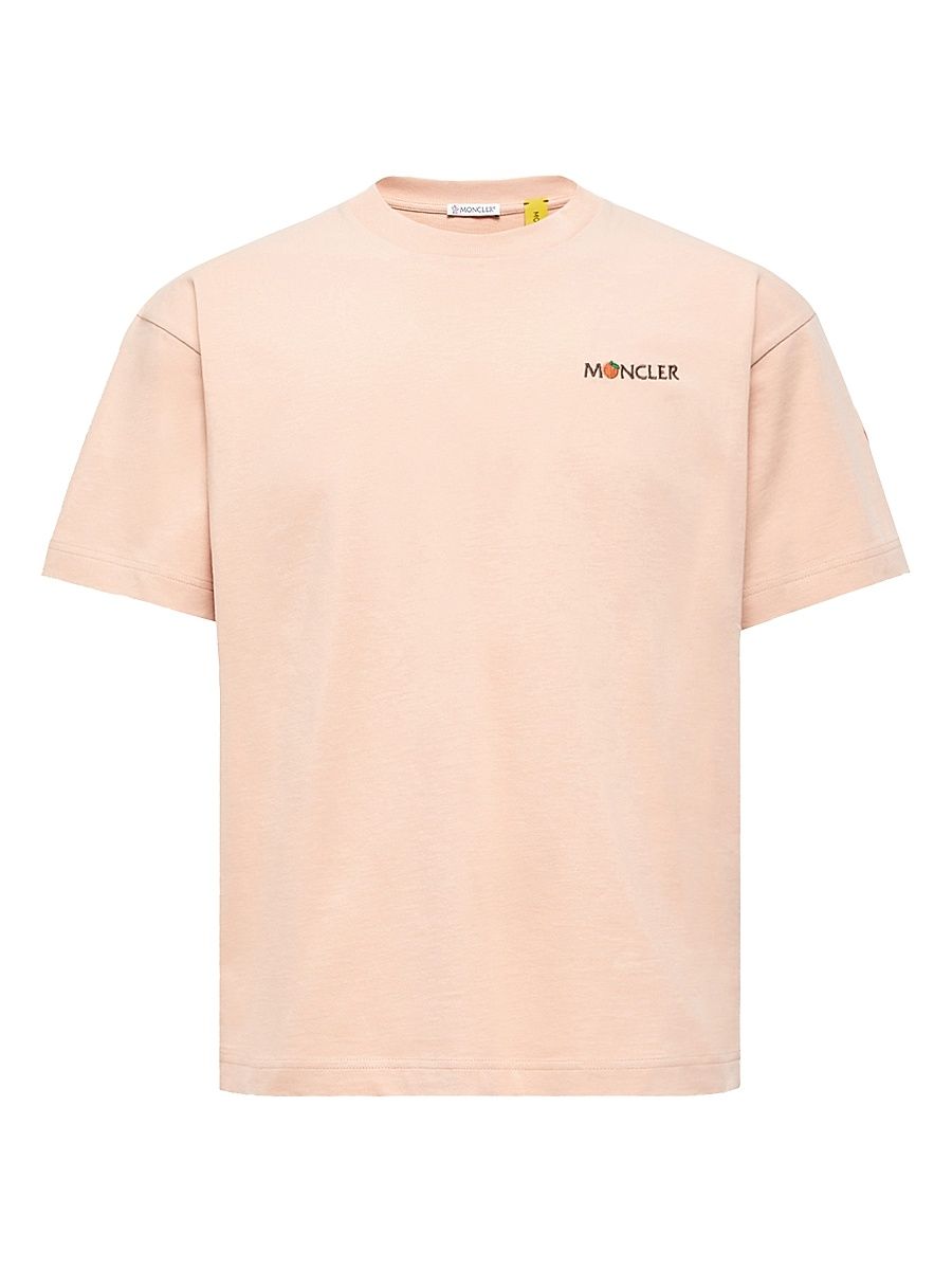 Men's Moncler x Gilga Farm by Donald Glover Crewneck T-Shirt in Cotton - Peach Pink - Size XXL