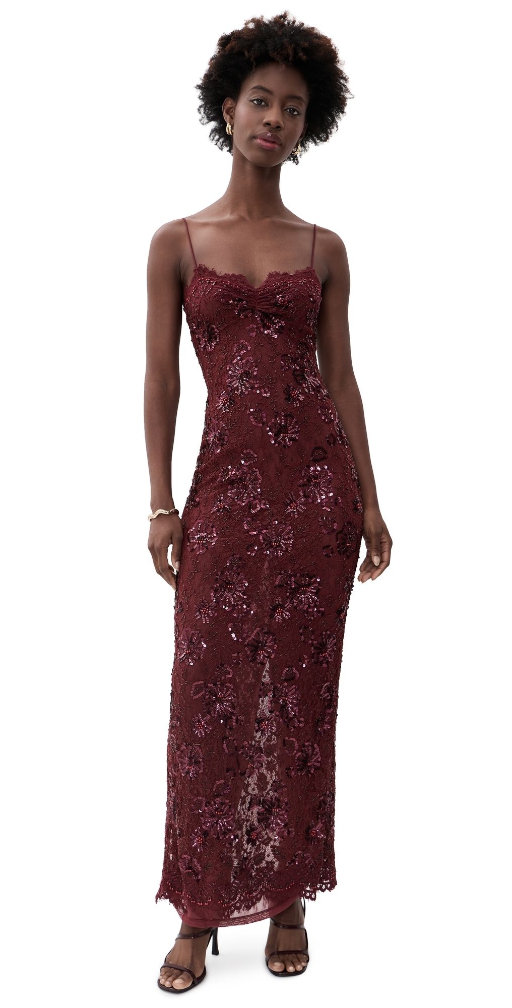 LoveShackFancy Ciona Dress Bordeaux 10