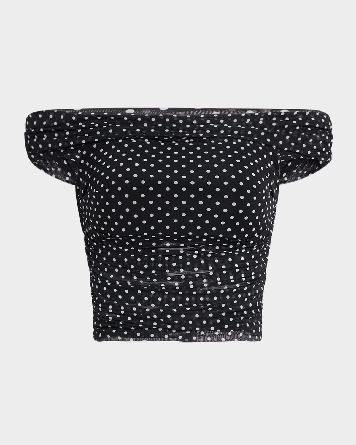 Isadola Folded Off-Shoulder Ruched Top