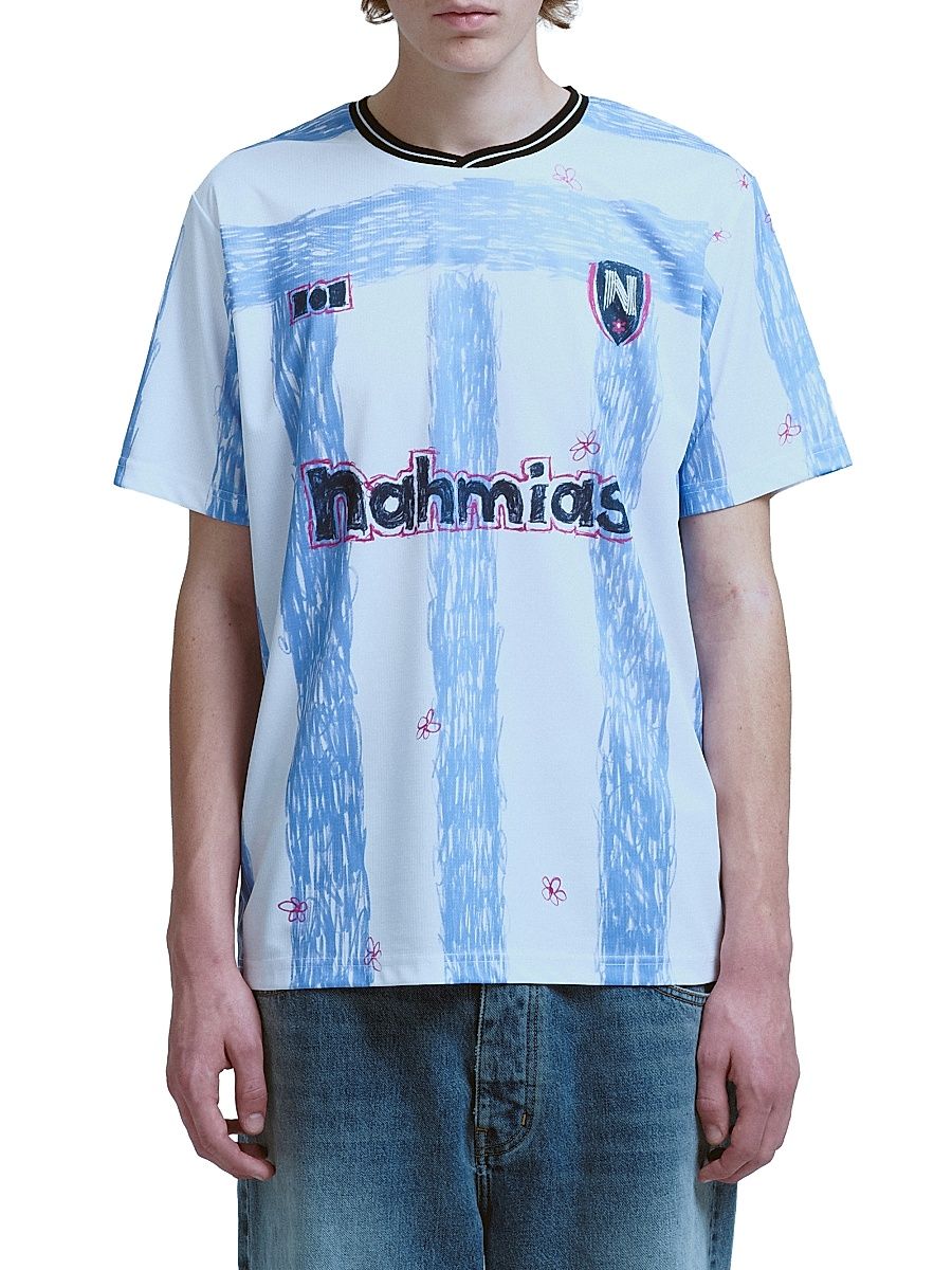 Men's Scribble Soccer Jersey - Blue Iris - Size XL