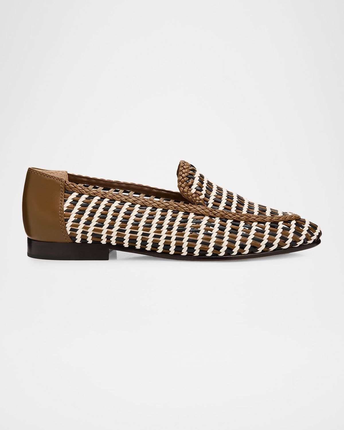Prilla Woven Leather Loafers