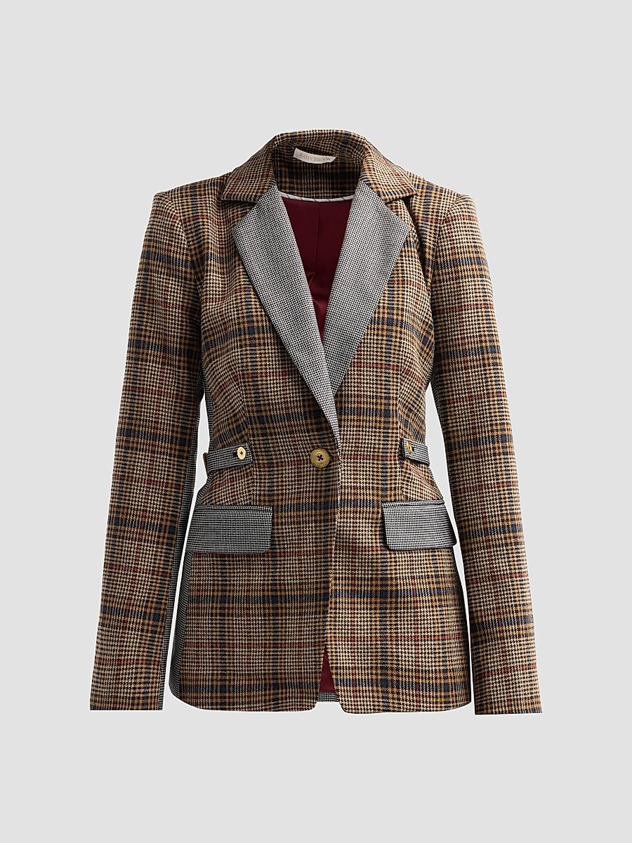 Ramy Brook Women's Bianca Combo Plaid Blazer - Plaid Combo - Size 2