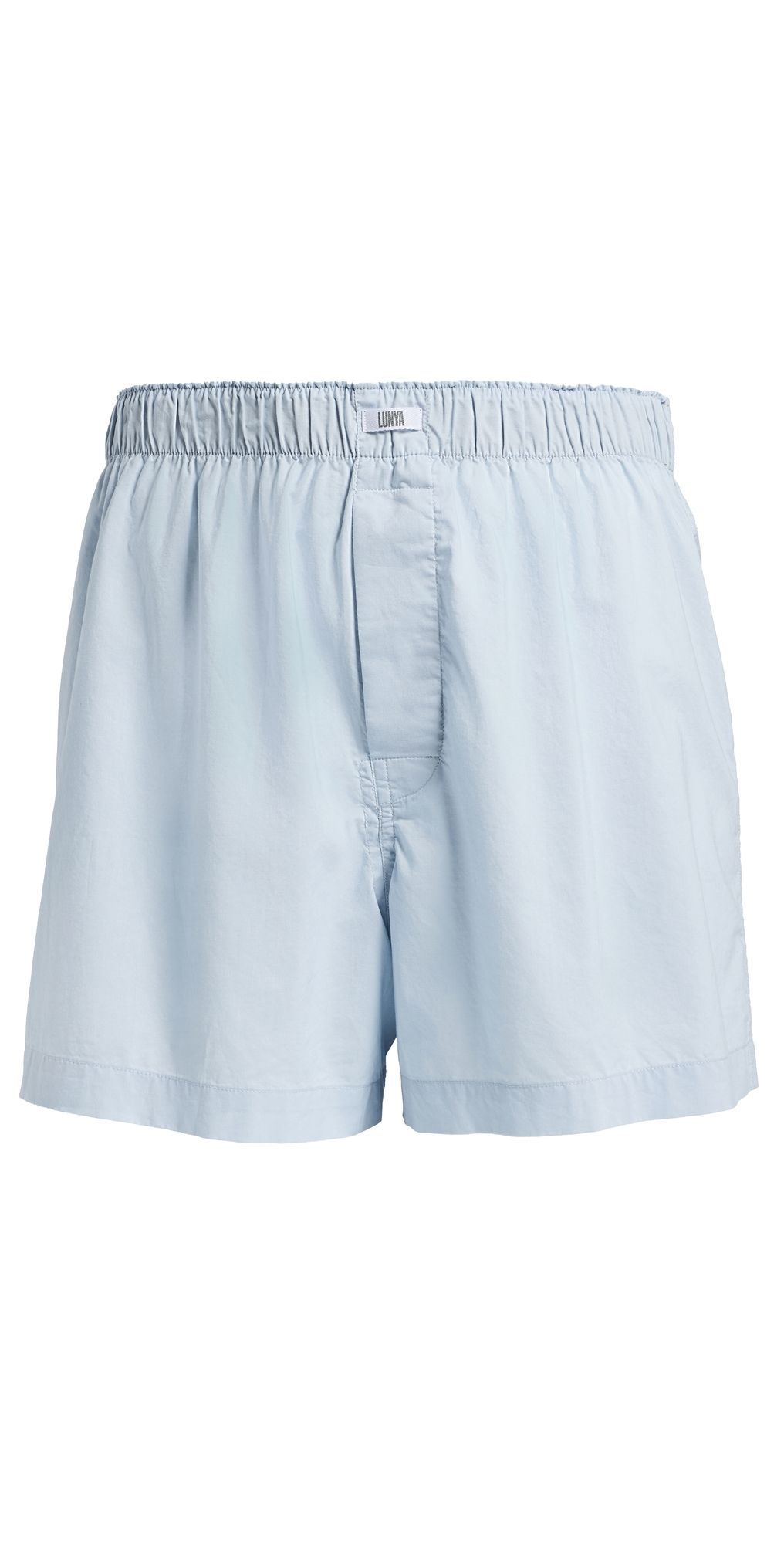 Lunya Airy Cotton Boxers Still Blue S