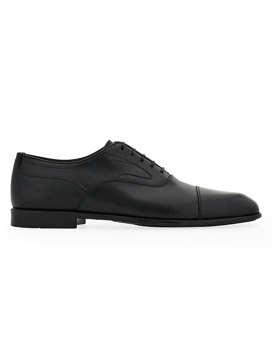 Men's Trinity Leather Oxfords - Nero - Size 7.5