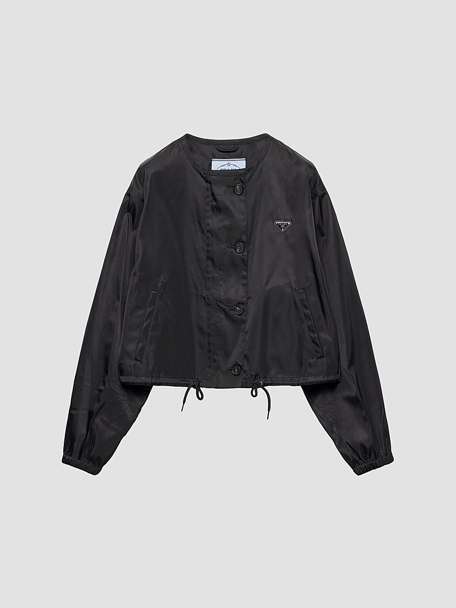 Women's Nylon Blouson Jacket - Black - Size 10