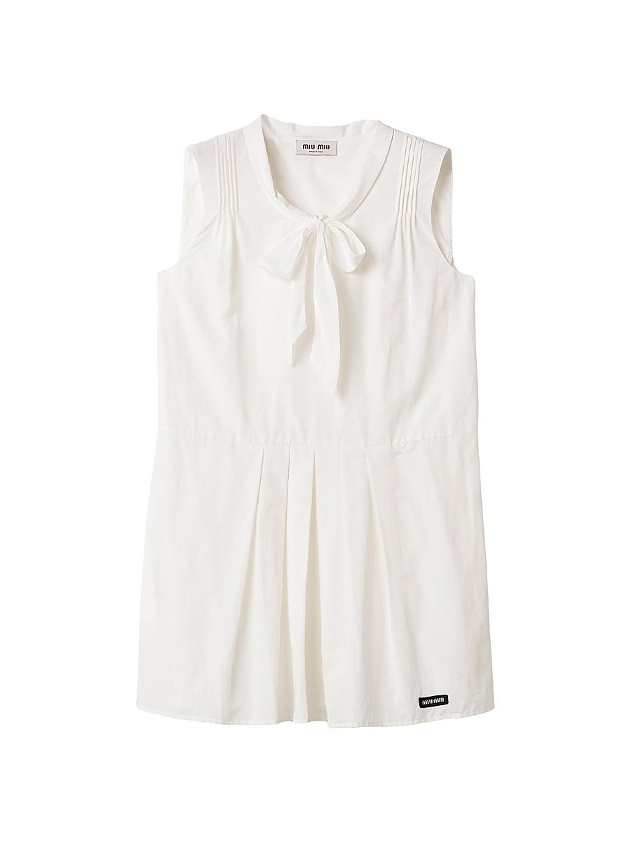 Women's Slubbed Poplin Dress - White - Size 6