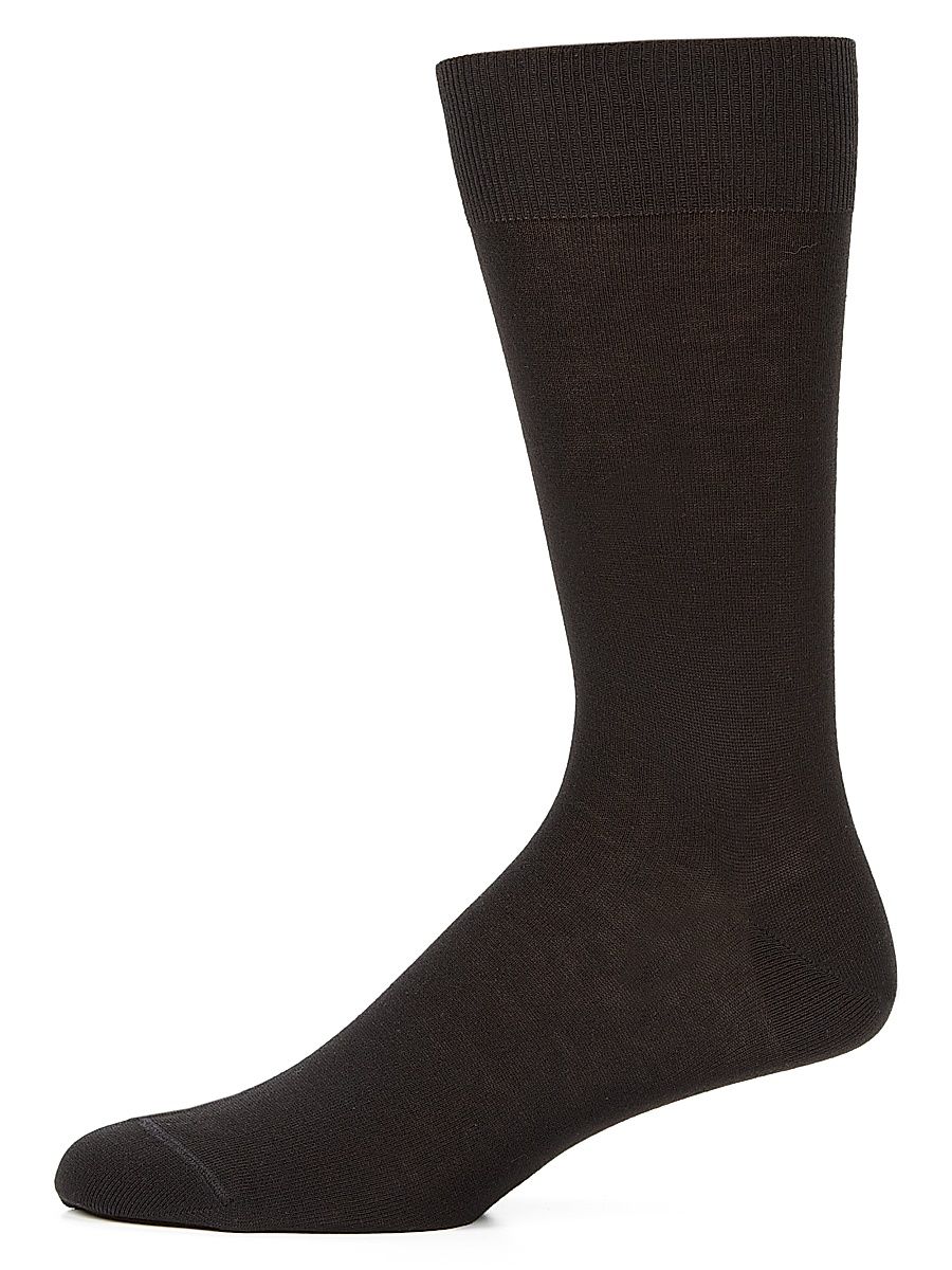 Men's COLLECTION Cotton-Blend Dress Socks - Black