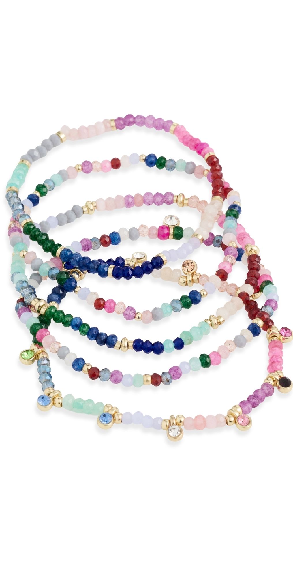 BaubleBar Indya Semi-Precious Layered Bracelets Multi One Size