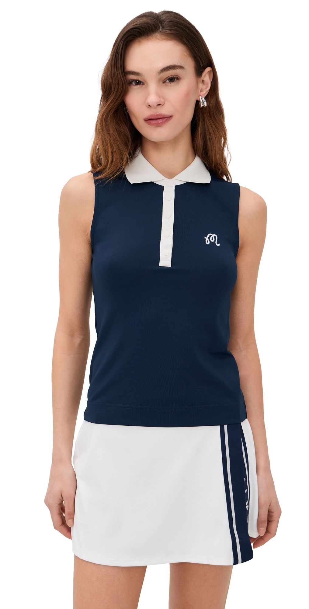 Malbon Golf Claudia Polo Navy XS
