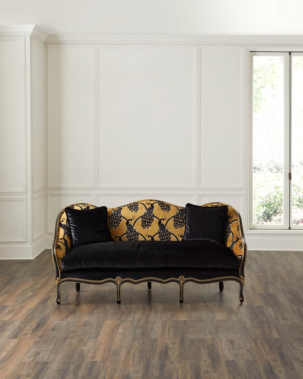Vida Embossed Velvet Sofa, 79"