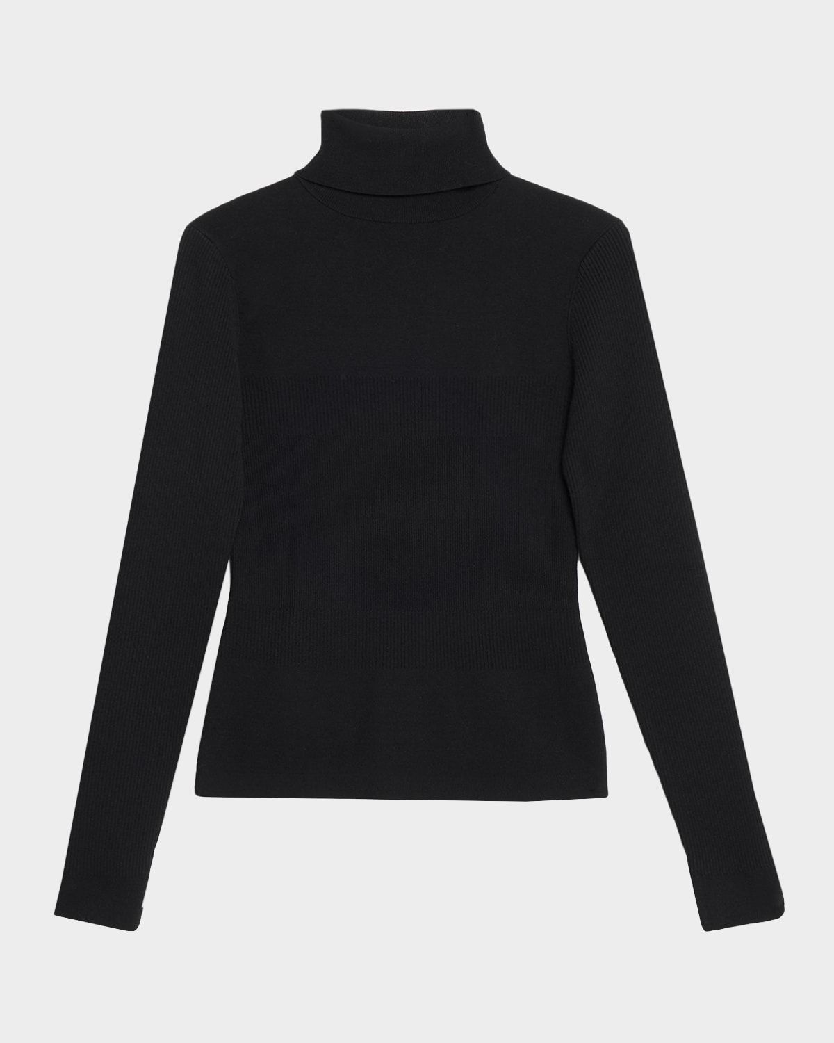 Valeria Rib-Knit Turtleneck Top