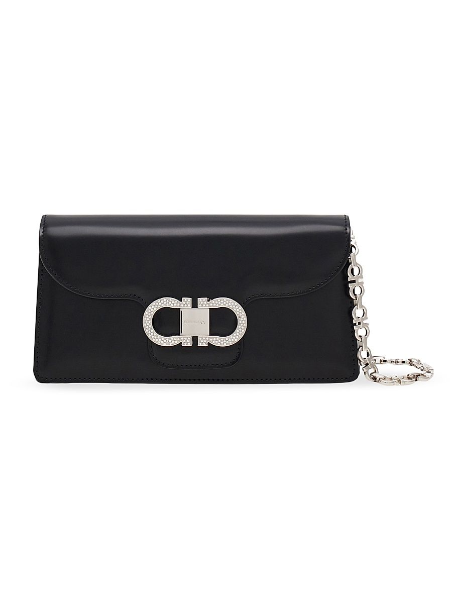 Women's Mini Gancini Leather Crossbody Bag - Nero