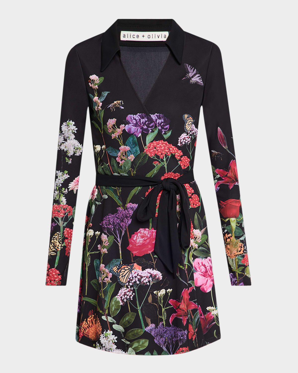 Millicent Long-Sleeve Flare Mini Dress