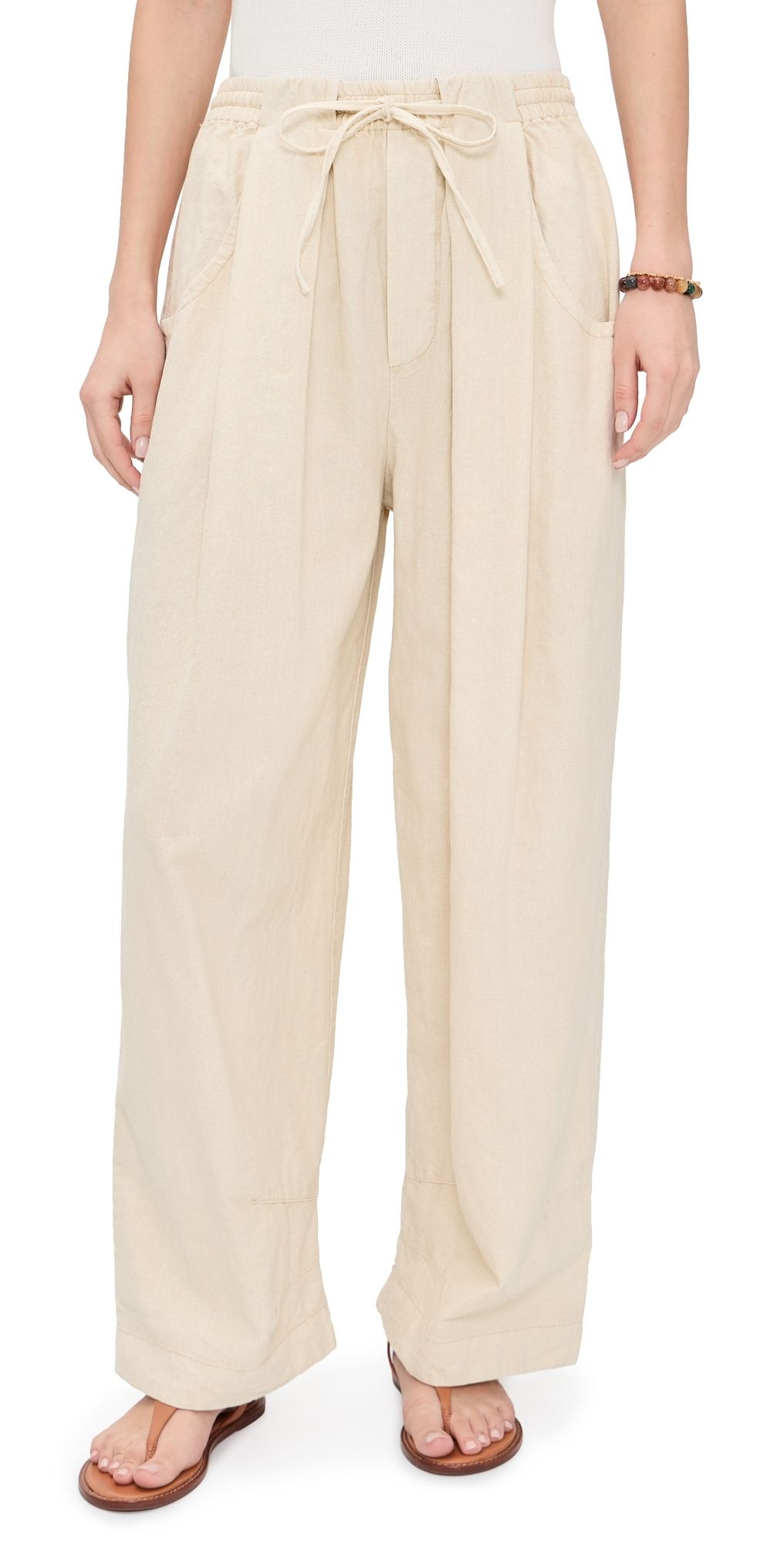 Free People Chambers Laid Back Pull On Pants Summer Sand S