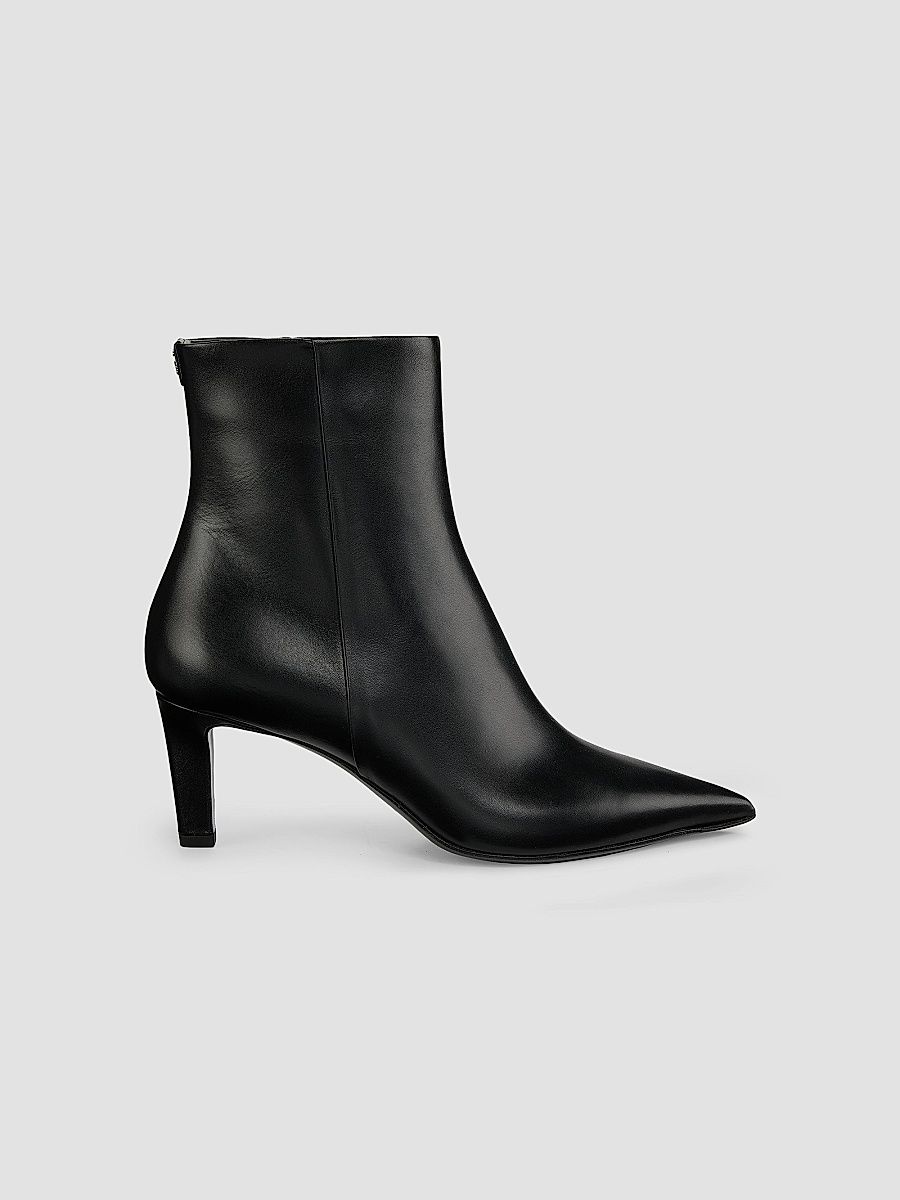 Women's Frankie 65MM Leather Ankle Boots - Black - Size 12