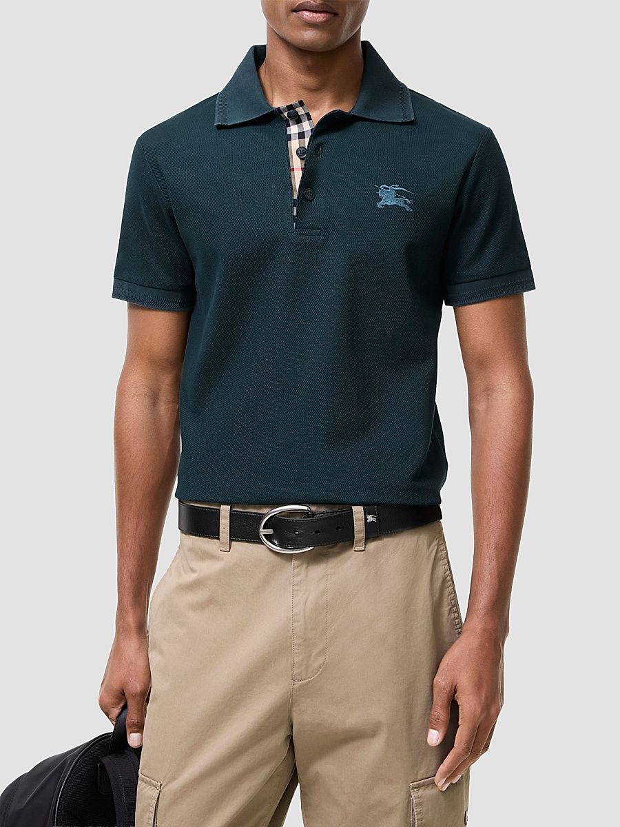 Men's Eddie EKD Cotton Polo Shirt - Teal Blue - Size XXL